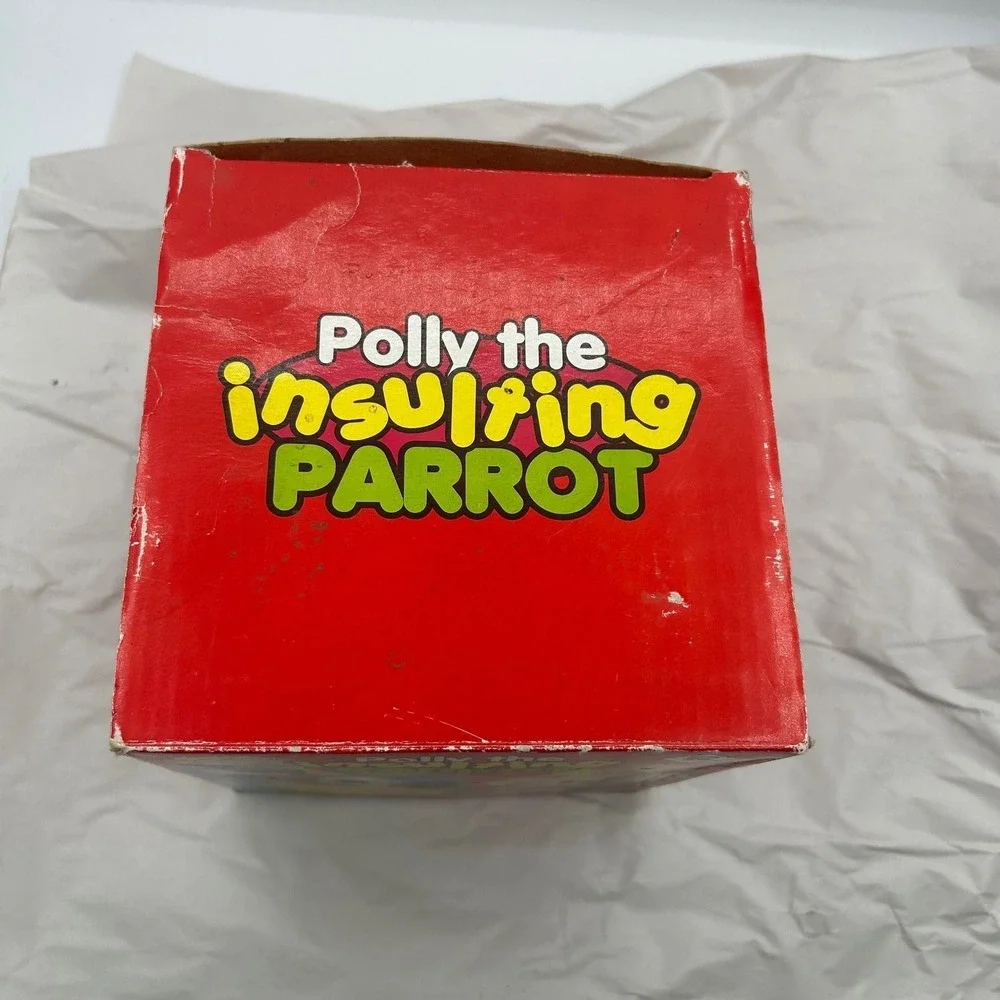 Polly the Insulting Parrot Adult Gag Gift Rude Obnoxious - Open box like new